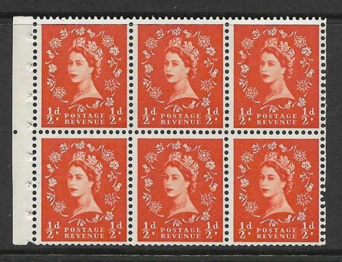 SB1 ½d Wilding perf type Ie middle UNMOUNTED MNT MNH