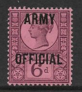 sg045 6d Purple/Rose ARMY OFFICIAL overprint UNMOUNTED MINT/MNH