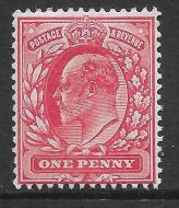 sg220 M5(-) Unlisted 1d Deep Rose Carmine -Hendon shade De La Rue UNMOUNTED MINT