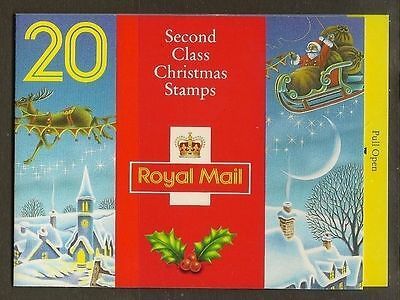 LX3 1992 Christmas Barcode Booklet 20 x 2nd Class (18p) - complete - No Cylinder
