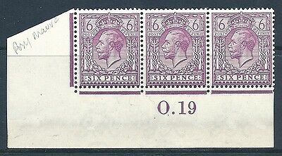 N26(7) 6d Rosy Mauve Royal Cypher control O Dot 19 imperf UNMOUNTED MINT MNH