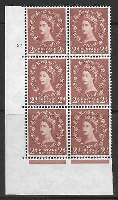 2d Wilding Multi Crown on White Cyl 27 Dot perf A(E I) UNMOUNTED MINT