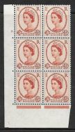 4½d Wilding Multi Crown on Cream Cyl 2 Dot perf A(E/I) UNMOUNTED MINT