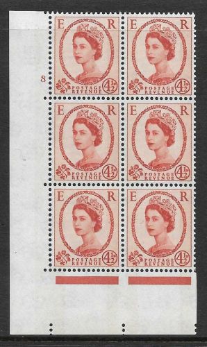 4½d Wilding Blue Phosphor on White cyl 8 No Dot perf type A(E I) UNMOUNTED MINT