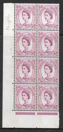 6d Wilding Blue Phosphor Cream cyl 7 Dot perf type A(E I) UNMOUNTED MINT MNH