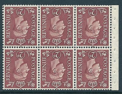 QB31a perf type I - 2d Pale Red Brown Booklet pane wmk inverted UNMOUNTED MINT