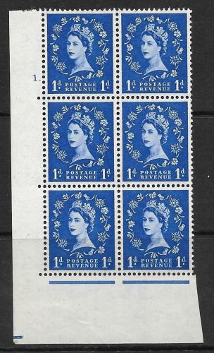 1d Wilding Edward Crown cylinder 1 Dot perf type A(E I) UNMOUNTED MINT MNH