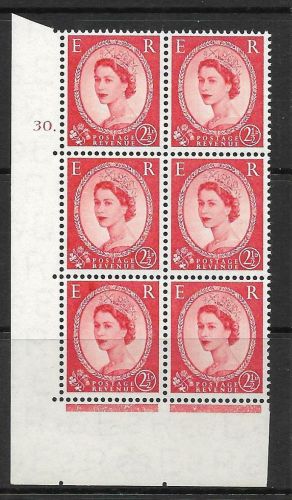 2½d Wilding Edward Crown cyl 30 Dot perf type A(E I) UNMOUNTED MINT