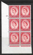 2½d Wilding Edward Crown cyl 44 No Dot perf type A(E I) UNMOUNTED MINT