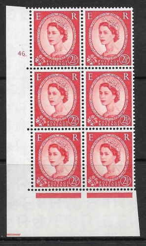 2½d Wilding Edward Crown cyl 46 Dot perf type A(E I) UNMOUNTED MINT