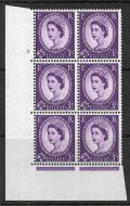 3d Wilding Edward Crown cyl 3 No Dot perf type A(E I) UNMOUNTED MINT