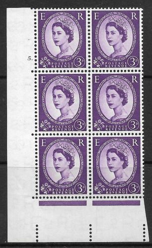 3d Wilding Edward Crown cyl 5 Dot perf type A(E I) UNMOUNTED MINT