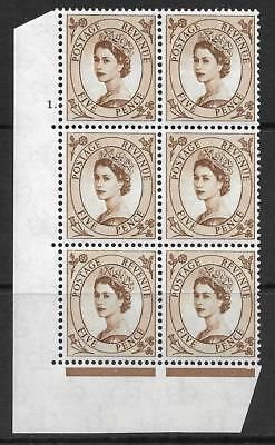 5d Wilding Multi Crown on Cream Cyl 1 Dot perf A(E I) UNMOUNTED MINT