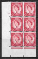 2½d Wilding Blue Phosphor on white 1 LB cyl 54 No Dot perf A(E I) UNMOUNTED MINT