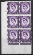 3d Wilding Violet 9.5mm Phosphor CB cyl 82 Dot perf A(E I) UNMOUNTED MINT