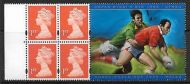 Sg 1667m 1999 Rugby World Cup booklet pane UNMOUNTED MINT