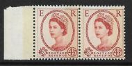 S98ab 4½d Wilding Typo 6mm band at left UNMOUNTED MINT