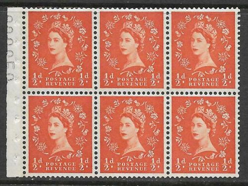 SB17 Wilding booklet pane Blue Phos on White perf type I UNMOUNTED MNT MNH