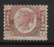 sg48 ½d Rose Red Plate 8 Lettered O-J MOUNTED MINT