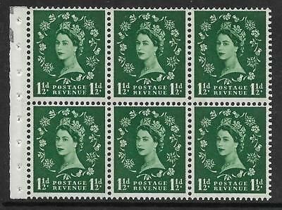 SB72 Wilding booklet pane Blue Phosphor perf type I UNMOUNTED MNT