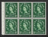SB72 Wilding booklet pane Blue Phos perf type Ie Bottom UNMOUNTED MNT MNH