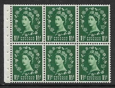 SB72 Wilding booklet pane Blue Phos perf type Ie Bottom UNMOUNTED MNT MNH