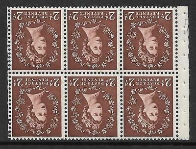 SB77a Wilding booklet pane Edward perf Type I UNMOUNTED MNT