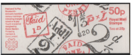 FB67 1993 Postal History Series - #4 50p booklet Complete - Cyl B1
