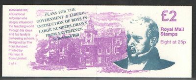 GB FW5 Birth Bicentenary - Sir Rowland Hill Booklet Complete - no cylinder