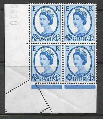 Sg 576a 4d Wilding Multi Crowns with superb misperf - block of 4 UNMOUNTED MINT