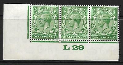 ½d Green Block Cypher Control L29 imperf MOUNTED MINT