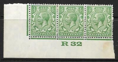 ½d Green Block Cypher Control R32 imperf MOUNTED MINT