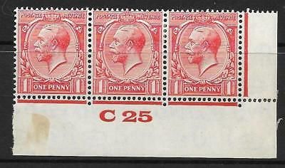 1d Scarlet Block Cypher Control C25 imperf MOUNTED MINT MM
