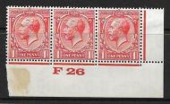 1d Scarlet Block Cypher Control F26 imperf MOUNTED MINT MM