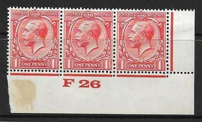 1d Scarlet Block Cypher Control F26 imperf MOUNTED MINT MM