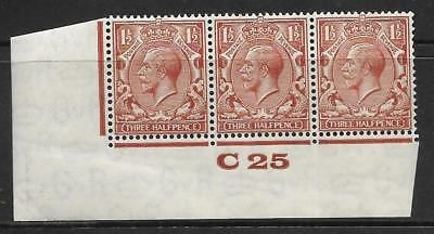 1½d Brown Block Cypher Control C25 imperf MOUNTED MINT