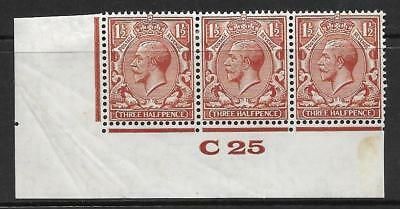1½d Brown Block Cypher Control C25 imperf MOUNTED MINT MM