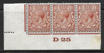 1½d Brown Block Cypher Control D25 imperf MOUNTED MINT MM