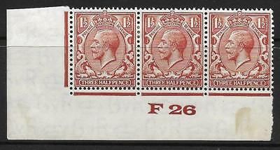 1½d Brown Block Cypher Control F26 imperf MOUNTED MINT
