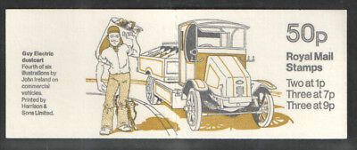 FB6b 1978 Guy Electric Dustcart Royal Mail 50p Decimal Machin Folded Booklet