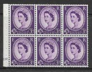 SB92 Wilding booklet pane M C Cream perf Ie cylinder K17 Dot UNMOUNTED MNT