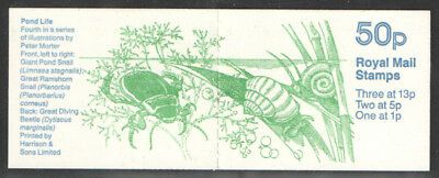FB36 Oct 86 Giant Pond Snail (pond life) 50p Folded Booklet Cyl  B1 B27 B32