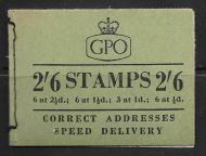 F38 2/6 GPO booklet - Jan 1956 Wmk - Up Up Inv Up UNMOUNTED MINT/MNH