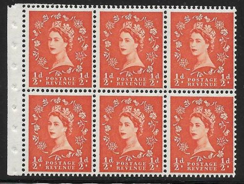 SB1 ½d Wilding perf type Ie Top UNMOUNTED MNT MNH