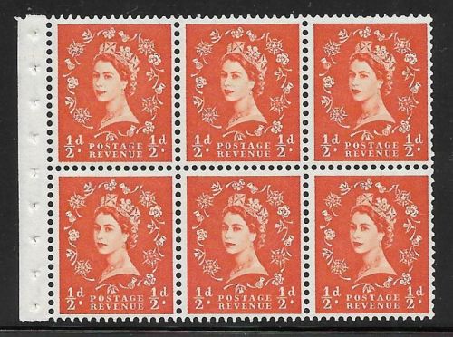 SB4 ½d x 6 Edward Wilding booklet pane perf type Ie Top UNMOUNTED MNT MNH