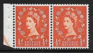 SB6 ½d x 2 Edward Wilding booklet pane perf type E(½v) UNMOUNTED MNT