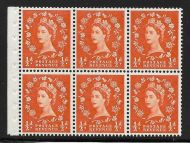 SB7a Wilding booklet pane Crown on Cream perf type Ie Bottom UNMOUNTED MNT MNH
