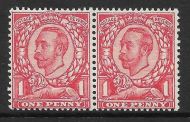 Sg 345a 1d Scarlet Downey Head No X on Crown UNMOUNTED MINT