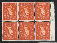 SB16a Wilding booklet pane Blue Phos on Cream perf type I UNMOUNTED MNT