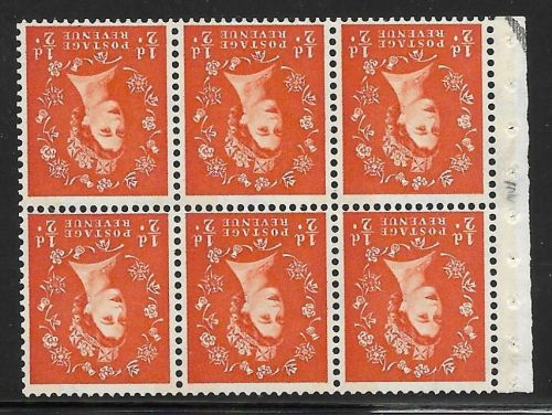 SB16a Wilding booklet pane Blue Phos on Cream perf type I UNMOUNTED MNT